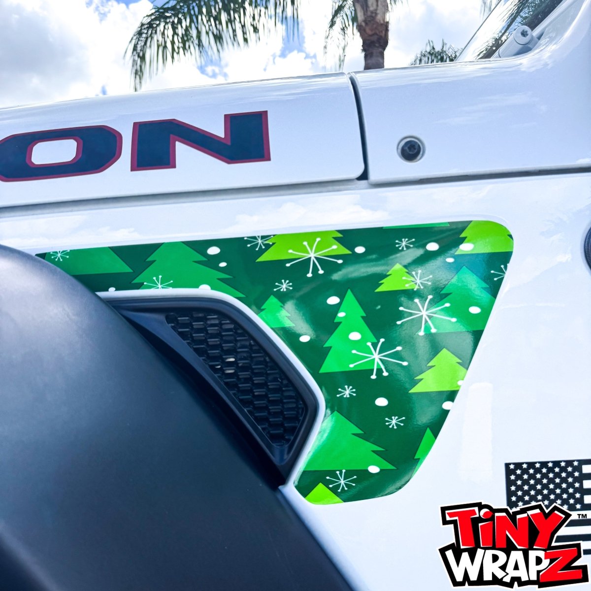 Jeep Fender Vent Decals Pair "Christmas Tree" Fits 2018-2026 Wrangler JL & Gladiator - Tiny Wrapz