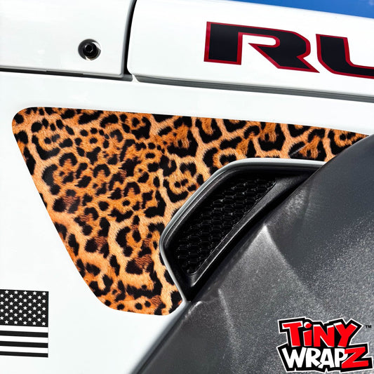 Jeep Fender Vent Decals Pair "Leopard" Fits 2018-2026 Wrangler JL & Gladiator - Tiny Wrapz