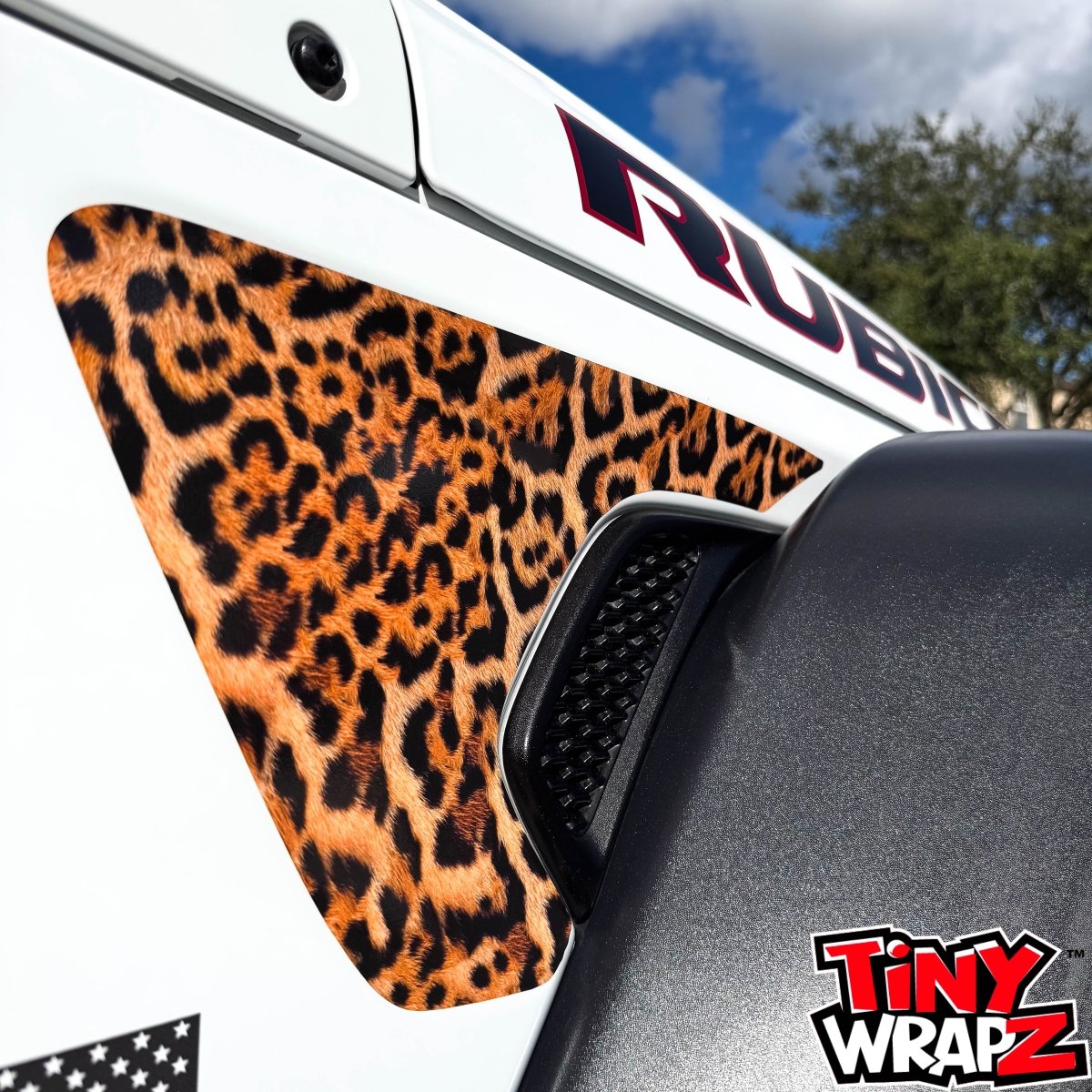 Jeep Fender Vent Decals Pair "Leopard" Fits 2018-2026 Wrangler JL & Gladiator - Tiny Wrapz