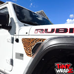 Jeep Fender Vent Decals Pair "Leopard" Fits 2018-2026 Wrangler JL & Gladiator - Tiny Wrapz