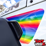 Jeep Fender Vent Decals Pair "Rainbow" Fits 2018-2026 Wrangler JL & Gladiator - Tiny Wrapz