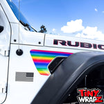 Jeep Fender Vent Decals Pair "Rainbow" Fits 2018-2026 Wrangler JL & Gladiator - Tiny Wrapz