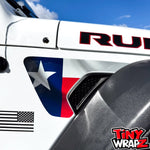 Jeep Fender Vent Decals Pair "Texas Flag" Fits 2018-2026 Wrangler JL & Gladiator - Tiny Wrapz