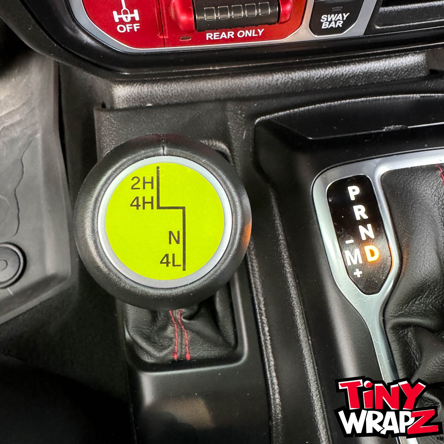 Jeep Shift Knob Premium Vinyl "Solid Colors" Sticker Fits 2018-2026 Wrangler JL & Gladiator