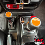Jeep Shift Knob Premium Vinyl "Solid Colors" Sticker Fits 2018-2026 Wrangler JL & Gladiator