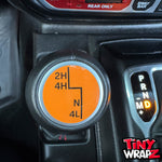 Jeep Shift Knob Premium Vinyl "Solid Colors" Sticker Fits 2018-2026 Wrangler JL & Gladiator