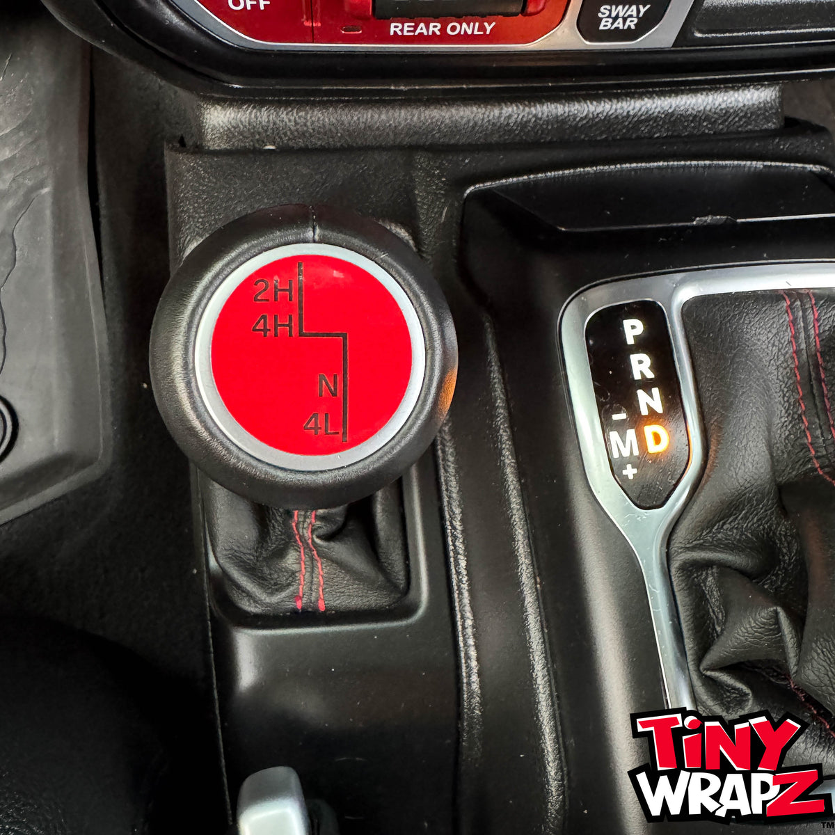 Jeep Shift Knob Premium Vinyl "Solid Colors" Sticker Fits 2018-2026 Wrangler JL & Gladiator