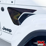 Jeep Fender Vent Decals Pair "Black & Red Topographic" Fits 2018-2026 Wrangler JL & Gladiator