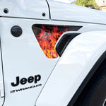 Jeep Fender Vent Decals Pair "Real Flames" Fits 2018-2026 Wrangler JL & Gladiator - Tiny Wrapz