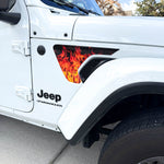Jeep Fender Vent Decals Pair "Real Flames" Fits 2018-2026 Wrangler JL & Gladiator - Tiny Wrapz