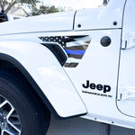 Jeep Fender Vent Decals Pair "Thin Blue Line" Fits 2018-2026 Wrangler JL & Gladiator - Tiny Wrapz