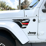 Jeep Fender Vent Decals Pair "Thin Red Line" Fits 2018-2026 Wrangler JL & Gladiator - Tiny Wrapz