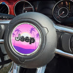 Jeep Wrangler JL Gladiator Steering Wheel Circle Pink Sunrise Vinyl Decal Sticker