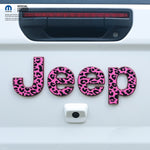 Jeep Emblem Overlay Decals - Pink and Black Leopard Print - Tiny Wrapz