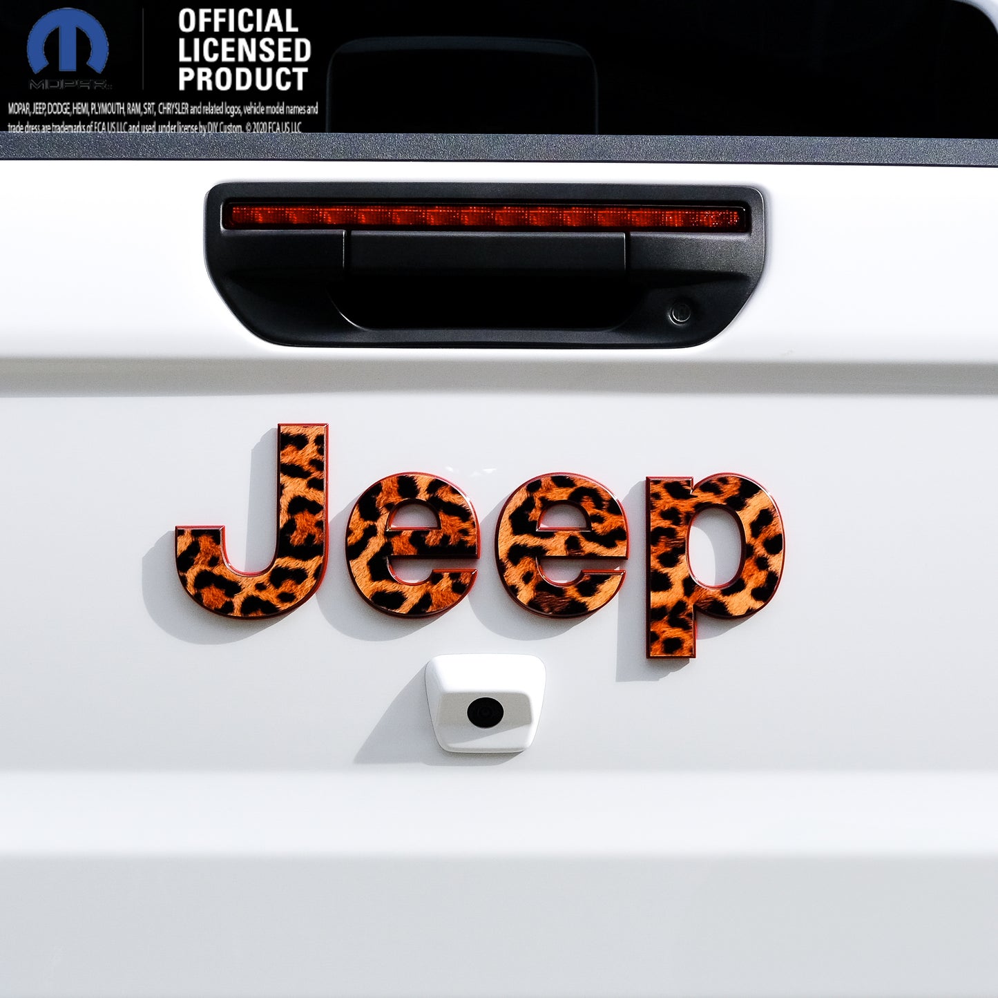 Jeep Emblem Overlay Decals - Leopard Print