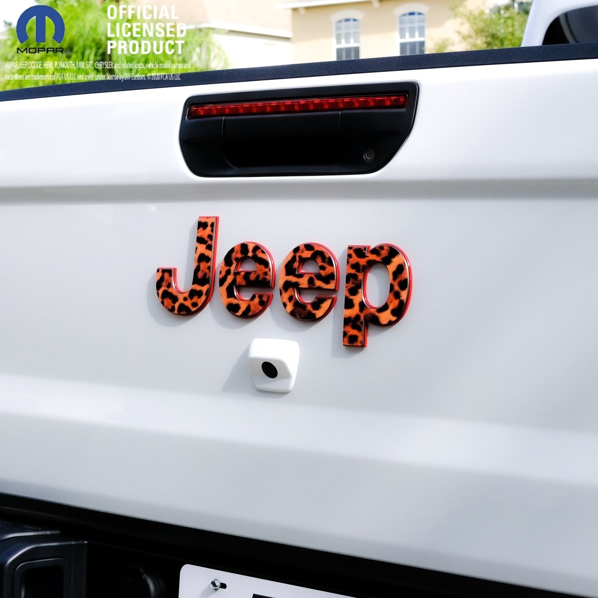 Jeep Emblem Overlay Decals - Leopard Print - Tiny Wrapz