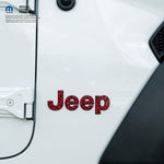 Jeep Emblem Overlay Decals - Red and Black Leopard Print - Tiny Wrapz