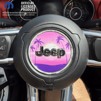 Jeep Wrangler JL Gladiator Steering Wheel Circle Pink Sunrise Vinyl Decal Sticker - Tiny Wrapz