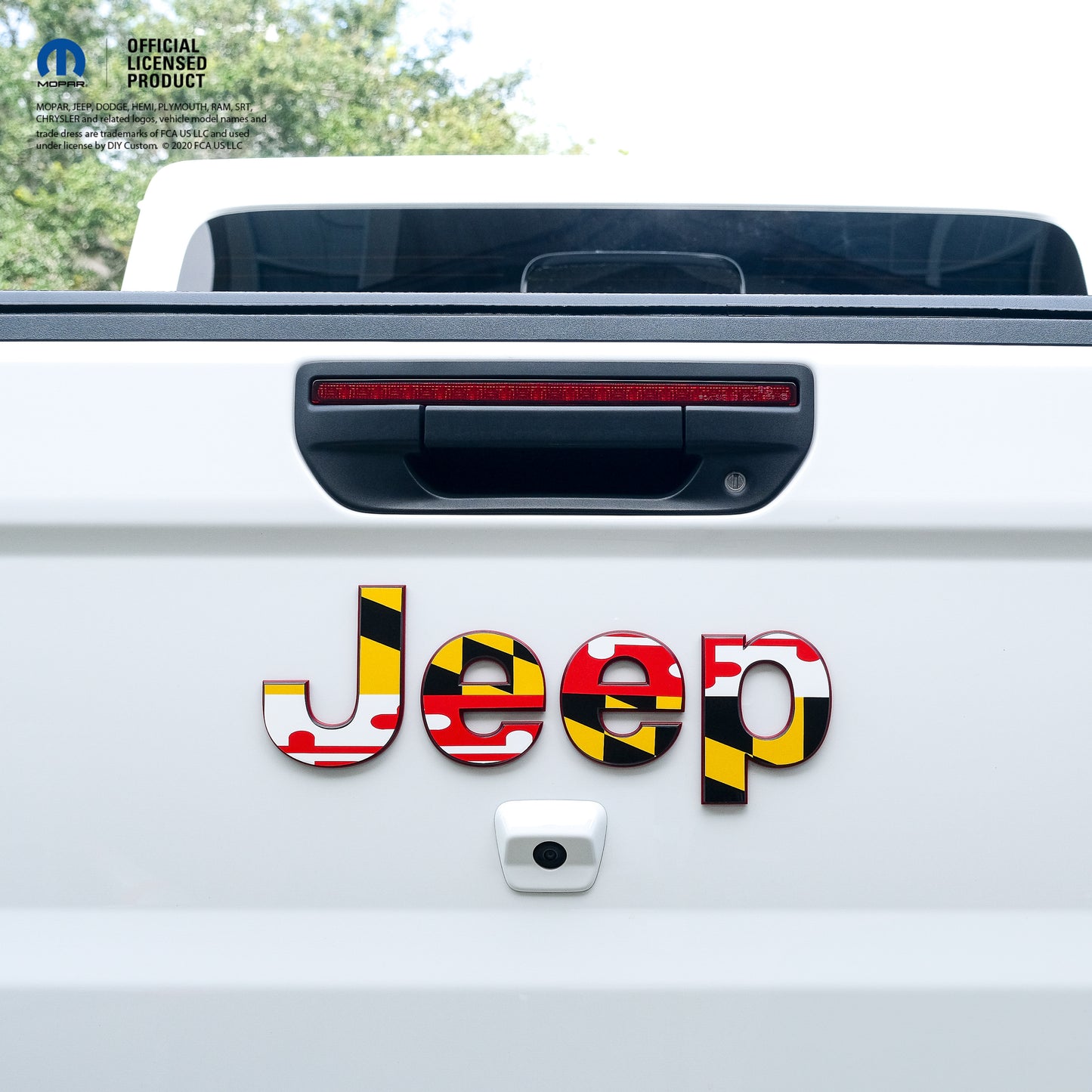 Jeep Emblem Overlay Decals - Maryland Flag