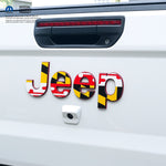 Jeep Emblem Overlay Decals - Maryland Flag - Tiny Wrapz