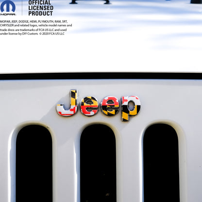 Jeep Emblem Overlay Decals - Maryland Flag