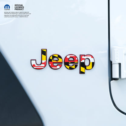 Jeep Emblem Overlay Decals - Maryland Flag