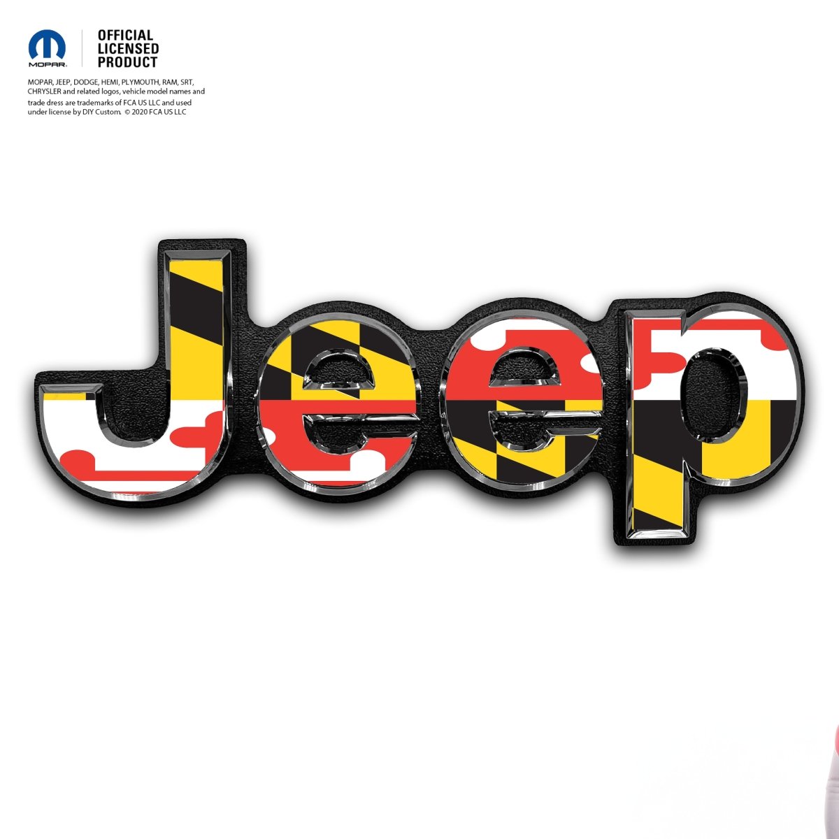 Jeep Emblem Overlay Decals - Maryland Flag - Tiny Wrapz