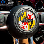 Jeep Wrangler JK Steering Wheel Circle Maryland Flag Vinyl Decal Sticker 2007-2017 - Tiny Wrapz