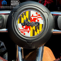 Jeep Wrangler JK Steering Wheel Circle Maryland Flag Vinyl Decal Sticker 2007-2017 - Tiny Wrapz
