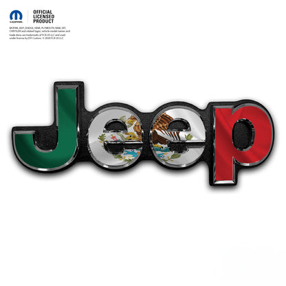 Jeep Emblem Overlay Decals - Mexican Flag