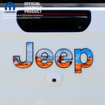Jeep Emblem Overlay Decals - Moab Landscape - Tiny Wrapz