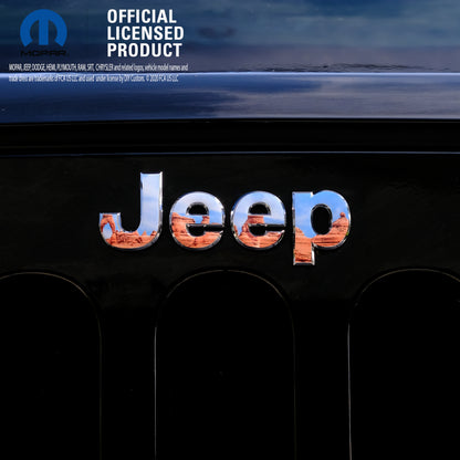 Jeep Emblem Overlay Decals - Moab Landscape