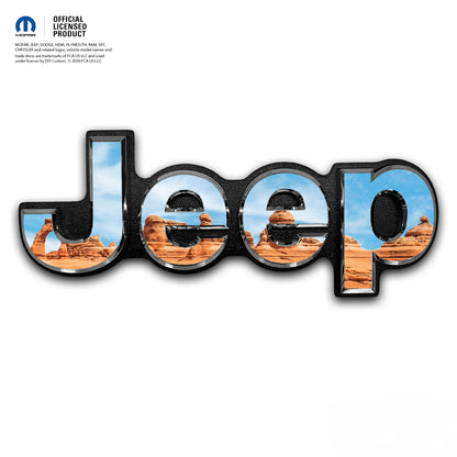 Jeep Emblem Overlay Decals - Moab Landscape