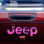Jeep Emblem Overlay Decals - Pink Flames