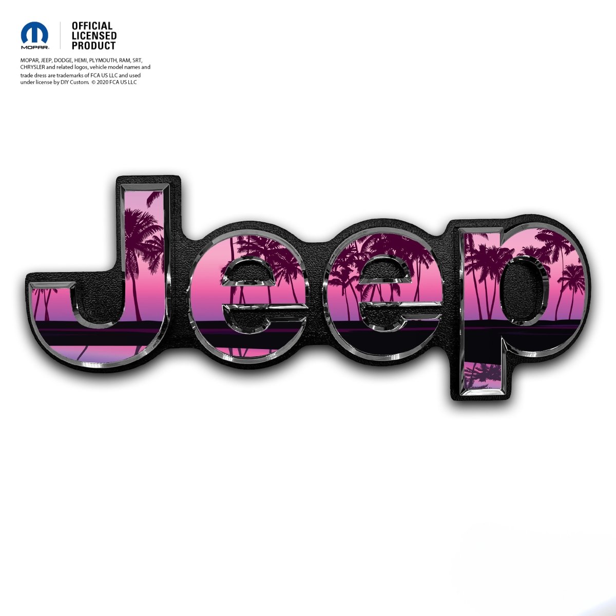 Jeep Emblem Overlay Decals - Pink Sunset - Tiny Wrapz