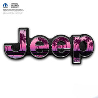 Jeep Emblem Overlay Decals - Pink Sunset - Tiny Wrapz