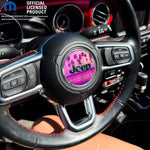 Jeep Wrangler JK Steering Wheel Circle Pink Sunset Vinyl Decal Sticker 2007-2017 - Tiny Wrapz