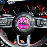 Jeep Wrangler JK Steering Wheel Circle Pink Sunset Vinyl Decal Sticker 2007-2017 - Tiny Wrapz