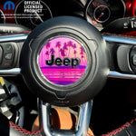 Jeep Wrangler JK Steering Wheel Circle Pink Sunset Vinyl Decal Sticker 2007-2017 - Tiny Wrapz