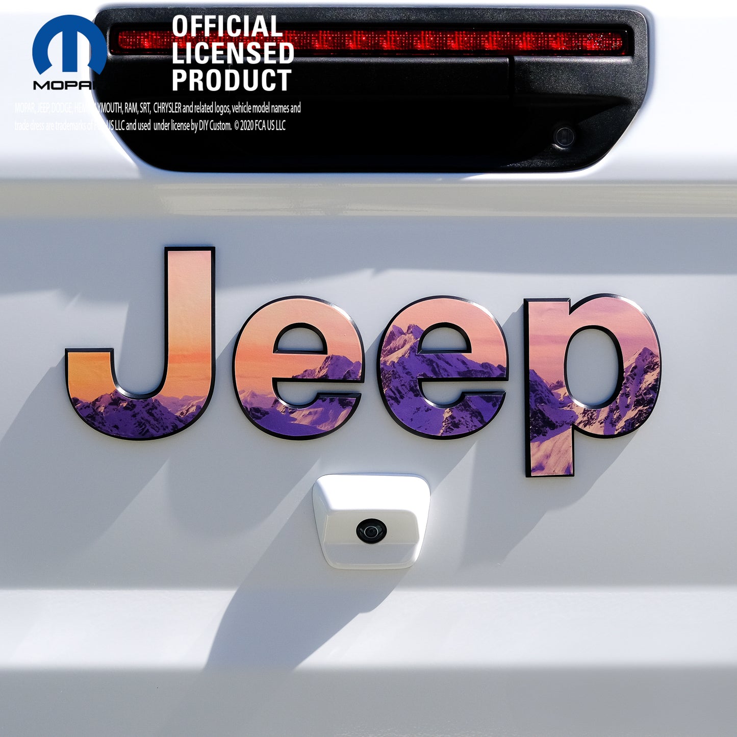 Jeep Emblem Overlay Decals - Purple Mountains