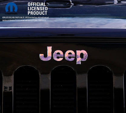 Jeep Emblem Overlay Decals - Purple Mountains