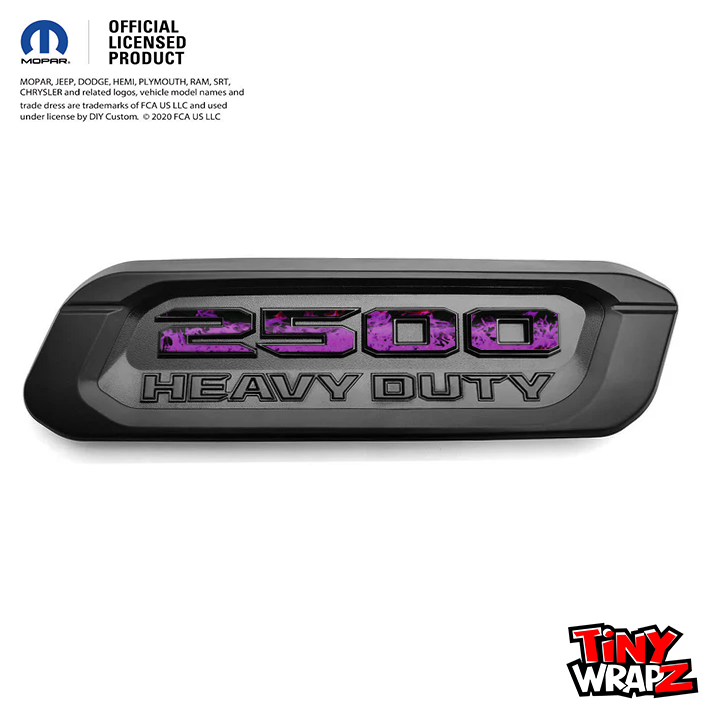 RAM 2500 Hood Emblem Overlay Decals L&R PURPLE FIRE FLAMES Fits 2019-2027 RAM Trucks