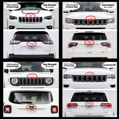 Jeep Emblem Overlay Decals - Rainbow