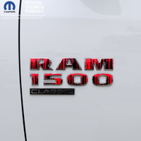 RAM Classic 1500-3500 Door Emblem Decals DRIPPING RED Fits 2009-2024 - Tiny Wrapz