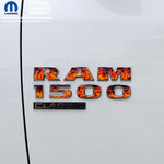 RAM Classic 1500-3500 Door Emblem Decals REAL FIRE FLAMES Fits 2009-2024 - Tiny Wrapz