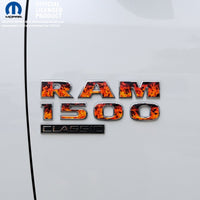 RAM Classic 1500-3500 Door Emblem Decals REAL FIRE FLAMES Fits 2009-2024 - Tiny Wrapz