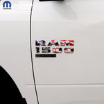 RAM Classic 1500-3500 Door Emblem Decals WAVING AMERICAN FLAG Fits 2009-2024 - Tiny Wrapz
