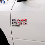 RAM Classic 1500-3500 Door Emblem Decals WAVING AMERICAN FLAG Fits 2009-2024 - Tiny Wrapz