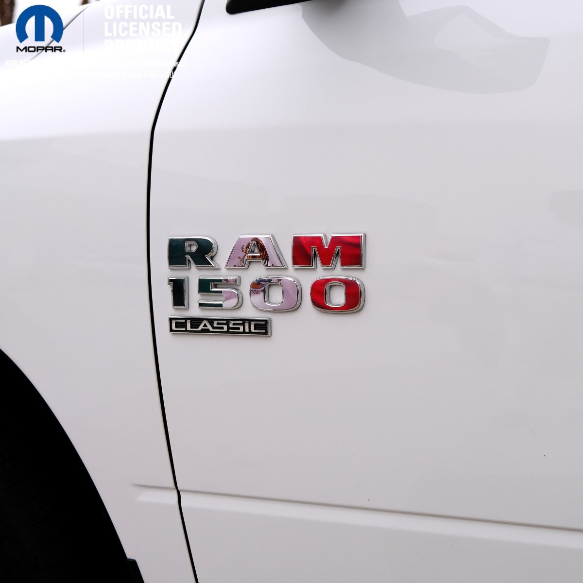 RAM Classic 1500-3500 Door Emblem Decals MEXICAN FLAG Fits Fits 2009-2024 - Tiny Wrapz