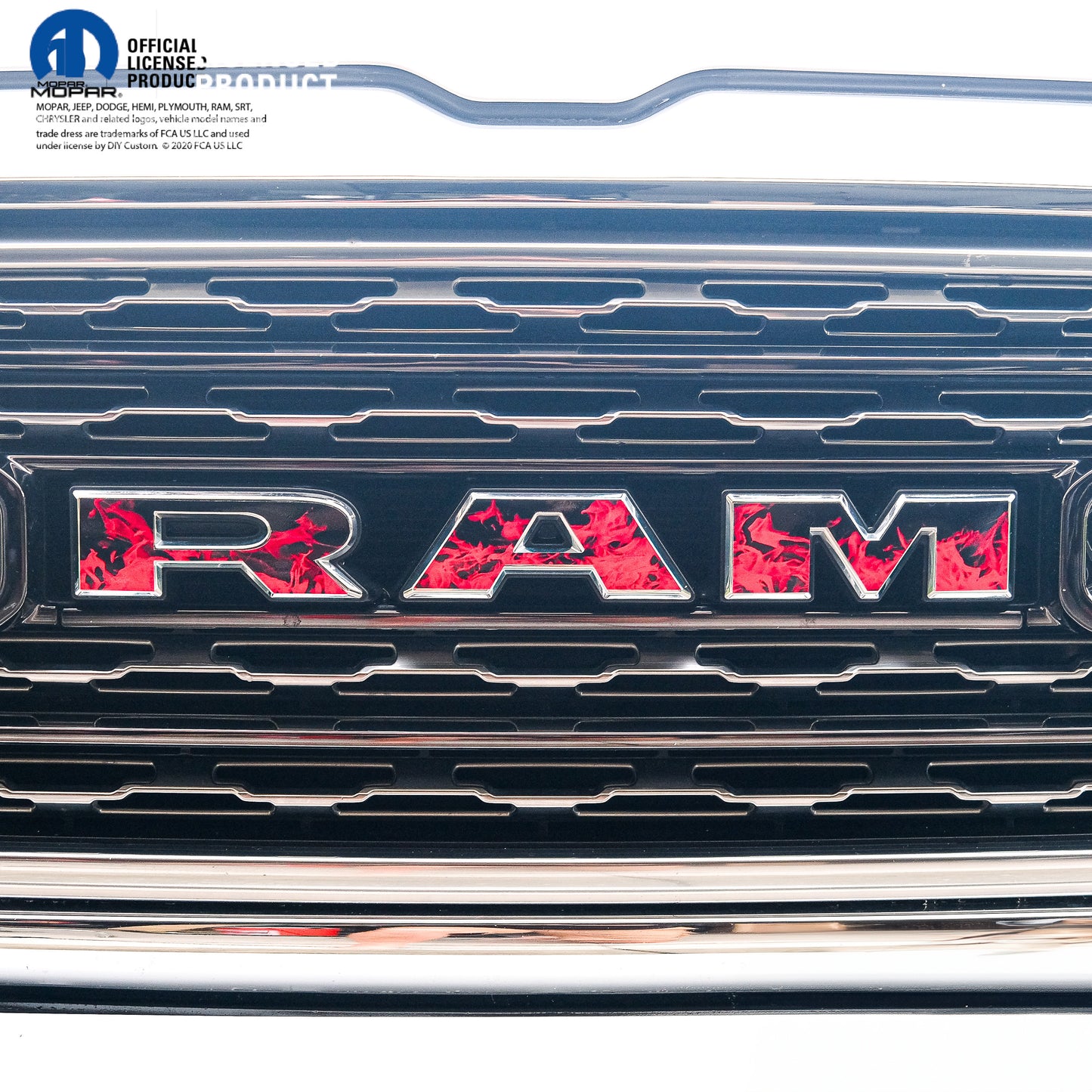 RAM 1500 Grill Red Flames